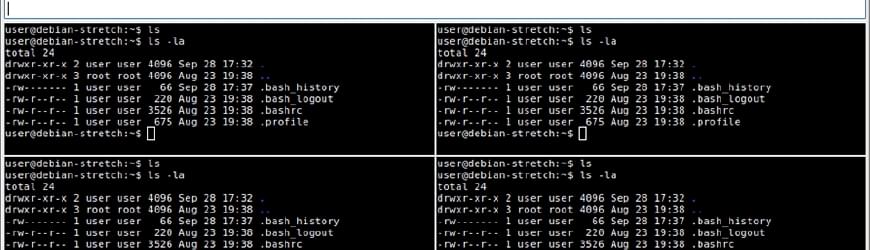 MultiSSH MSSH Tool connected to multiple SSH servers.